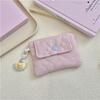 Pastel Sweet Quilted Card Coin Purse Pouch In 4 Colors