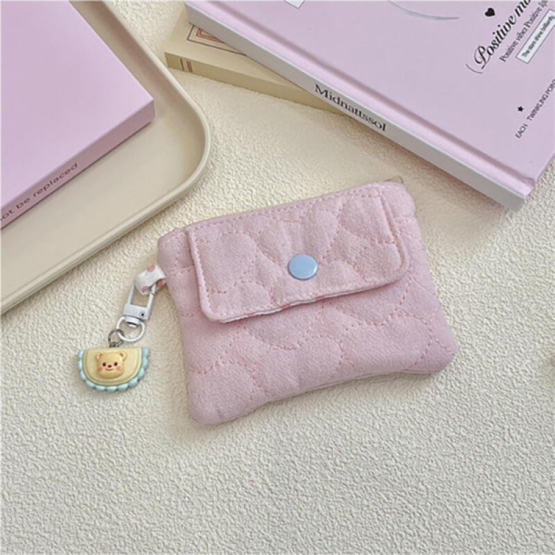 Pastel Sweet Quilted Card Coin Purse Pouch In 4 Colors