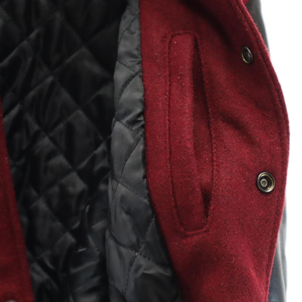 JACKROSE Wool Blend Long Sleeve Jacket 3 Wine-red Sleeve Leather Men's Used