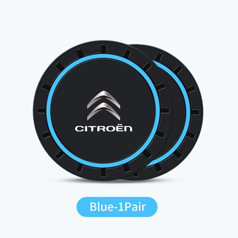 Car Silicone Coaster Anti-slip Water Cup Drink Mat For Citroen C4 C3 C5 C1 C2 Berlingo Celysee Cactus Picasso Aircross Saxo