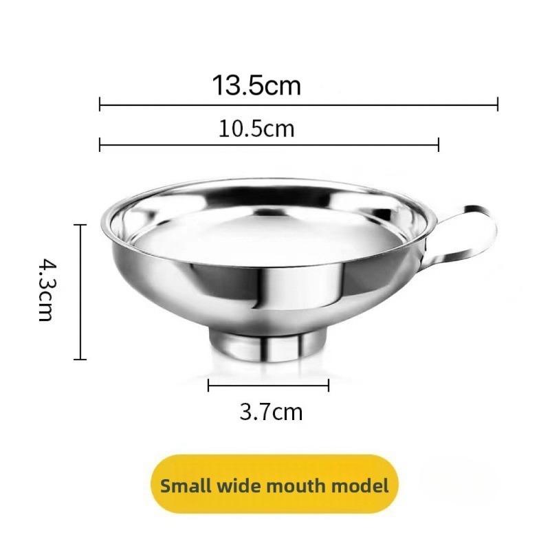 

Stainless Steel Wide Mouth Funnel, Kitchen and Household Large Diameter Funnel Multifunctional Jam Canning Funnel