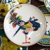 Waza no Kura Stilvolle Kutani-Keramik kleine mehrfarbige Phönix-Keramik kleine Servierplatte Marke Japanisch - Teller, Meisterwerke, Ko-Kutani-Design, Teller,