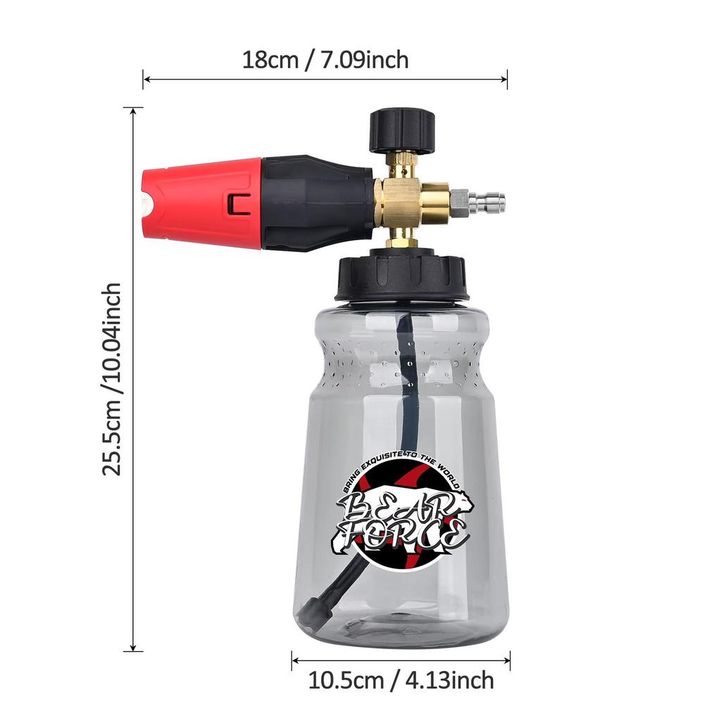 Pressure Washer Snow Foam Lance Foam Nozzle Car Wash Foam Maker for Karcher Elitech Daewoo Bort AR Bosche Mac Pressure Washer
