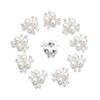 10PCS DIY Craft Hat Accessories Flower-shaped Pearl Button Headwear Clip Rhinestone Buttons Pearl Hairpins