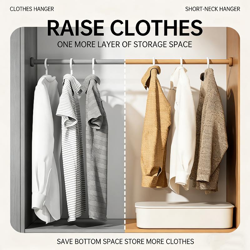 Wide Shoulder Clothes Hangers 10 Pack Non Slip Mark Free with Short Neck for Suit Shirts Coats Home Wardrobe Closet