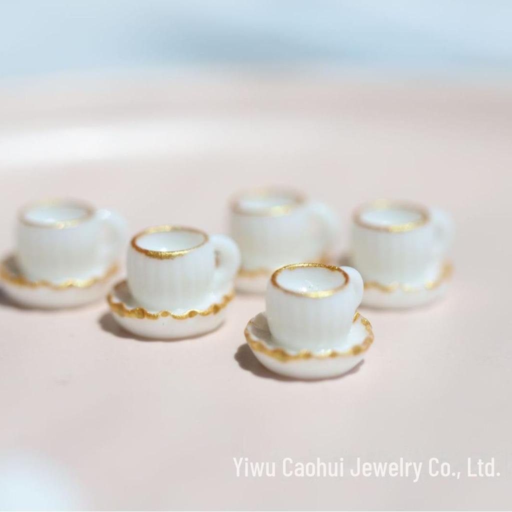 Mini DIY Coffee Cup Simulation Toy House Ornaments - Resin Accessories.