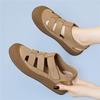 Frosted Leather Retro Birkenstocks Sandals Women's Hollowed-out Bag Head Roman Shoes Summer New Soft-soled Casual Hole Shoes