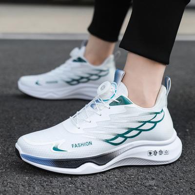 Men's Shoes 2025 Spring New Sports Shoes Breathable and Lightweight Teenagers Rotating Button Running Shoes Sports Dad Shoes