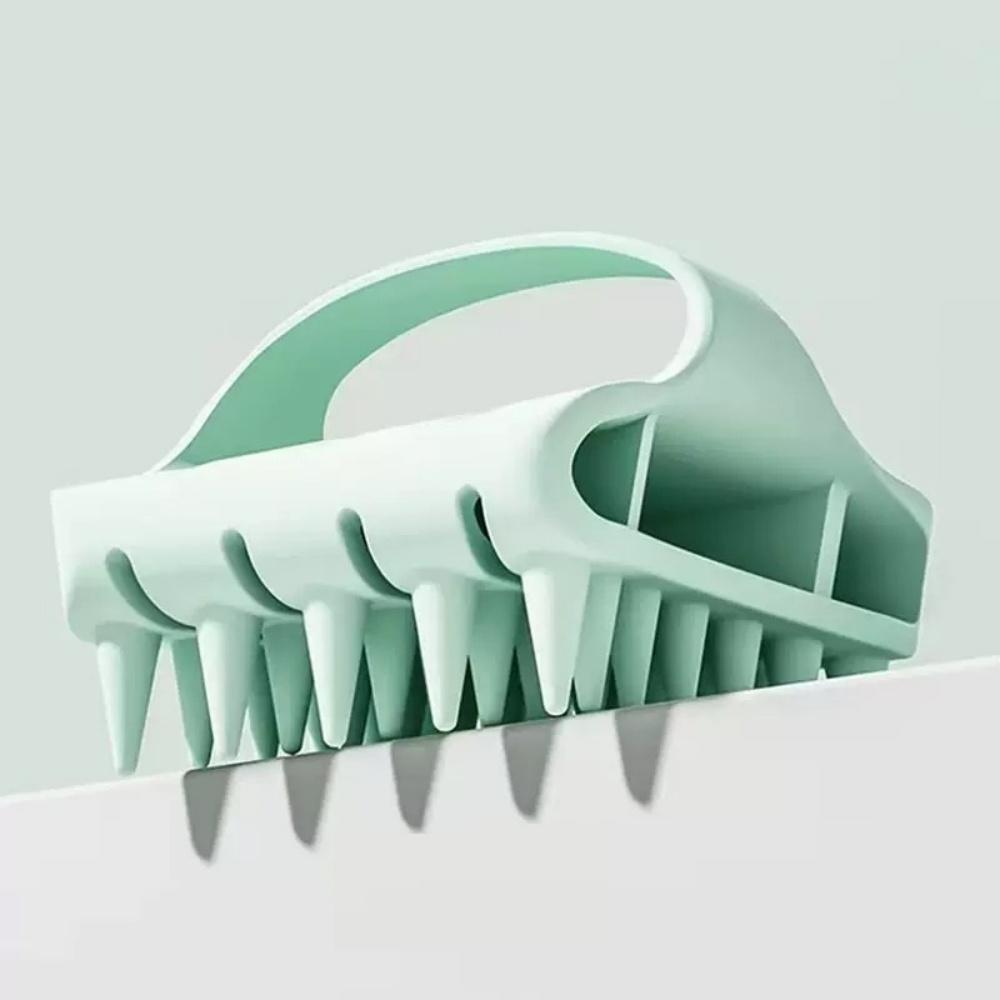 Scalp massader, a scalp cleaner with soft silicone bristles, is used for hair growth and dandruff removal. The shampoo brush is