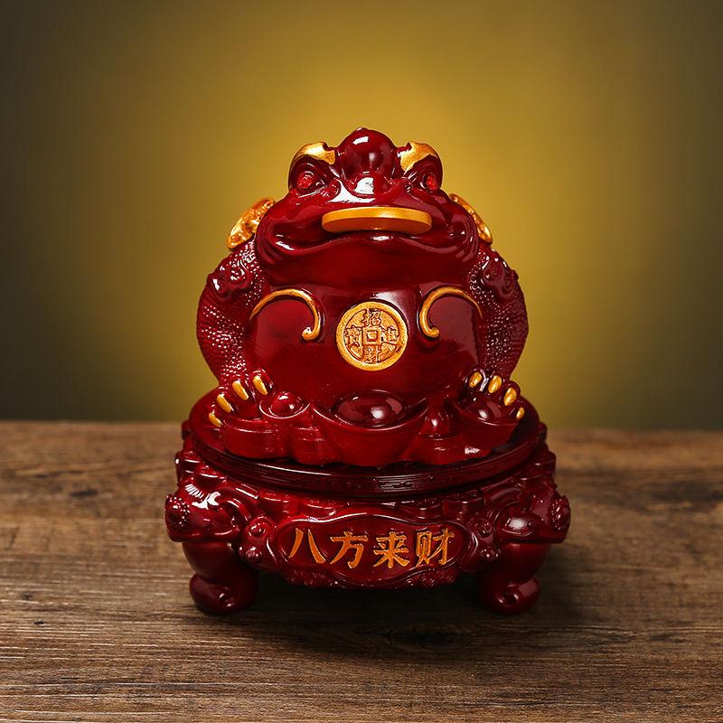 Golden Toad Wealth Attract Decoration Crafts Living Room Wine Cabinet TV Cabinet Opening Gifts Chinese Style Ornaments