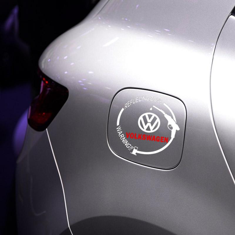 Car Badge Vinyl Reflective Fuel Tank Cap Stickers Decal Accessories For Volkswagen CC Polo 6R Golf 4 5 6 7 MK7 MK4 MK6 Passat B6 B8 T4 T5 Tiguan