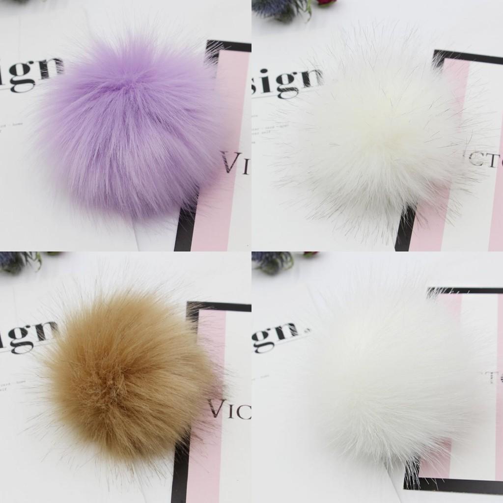 Luxurious Faux Raccoon Fur Pom Poms Ball For Elegant Knitted Beanie Hats Accessories