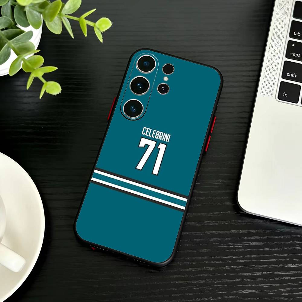 Macklin Celebrini Phone Case For Samsung S26,S25,S24,S23,S22,S30,S21,Ultra,Plus,FE 5G Black Soft Cover