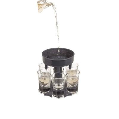 Drink Dispenser with 6 Shot Glasses Cocktail Dispenser