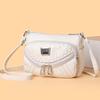 Fashion trend four-season soft leather multi-compartment multi-pocket high-end single-shoulder crossbody bag for women's handbag