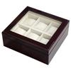 IGIMI Watch Box Wristwatch Storage 6 Watches Wooden Window Brown Wood Grain Senari Labor Thanksgiving