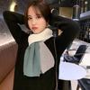 Damen Zweifarbiger Strickwollschal - Herbst/Winter Halswärmer, Koreanischer Stil, Vielseitig & Warm