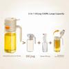 New 2in1 Oil Sprayer Food Grade Glass Oil Spray Bottle Reusable Oil Dispenser Air Fryer Seasoning Tool Kitchen Dining Bar Supply