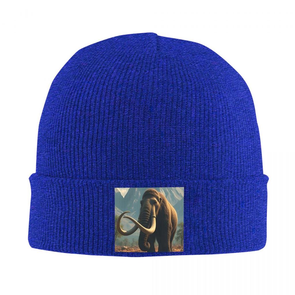 Mammoth Prehistoric Beast Warm Knitted Cap Hip Hop Bonnet Hat Autumn Winter Outdoor Beanies Hats for Unisex Adult