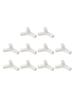 White Plastic Connectors for Tent Poles 16mm Inner Diameter (Pack of 10)