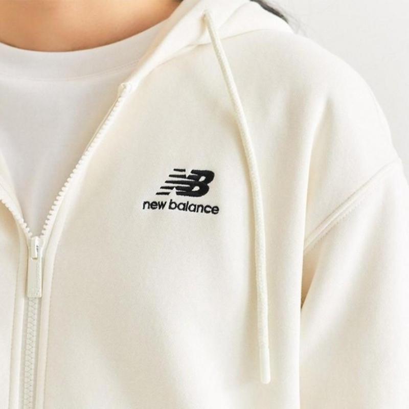 New Balance Basic Logo Brushed Hoodie Zip Up Nbmdd41013