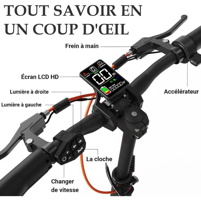 JOYOR S5 - Trottinette Électrique Pliable - ABE - Moteur 500W Batterie - Max 20km/h - 48V 13AH Pneus De 10 Pouces - Noir