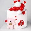 20 Pcs  Mini Balloons Sticks Red Balls Cake Picks Cake Topper Balls Cake Decorations for Wedding Birthday Cake Decorations