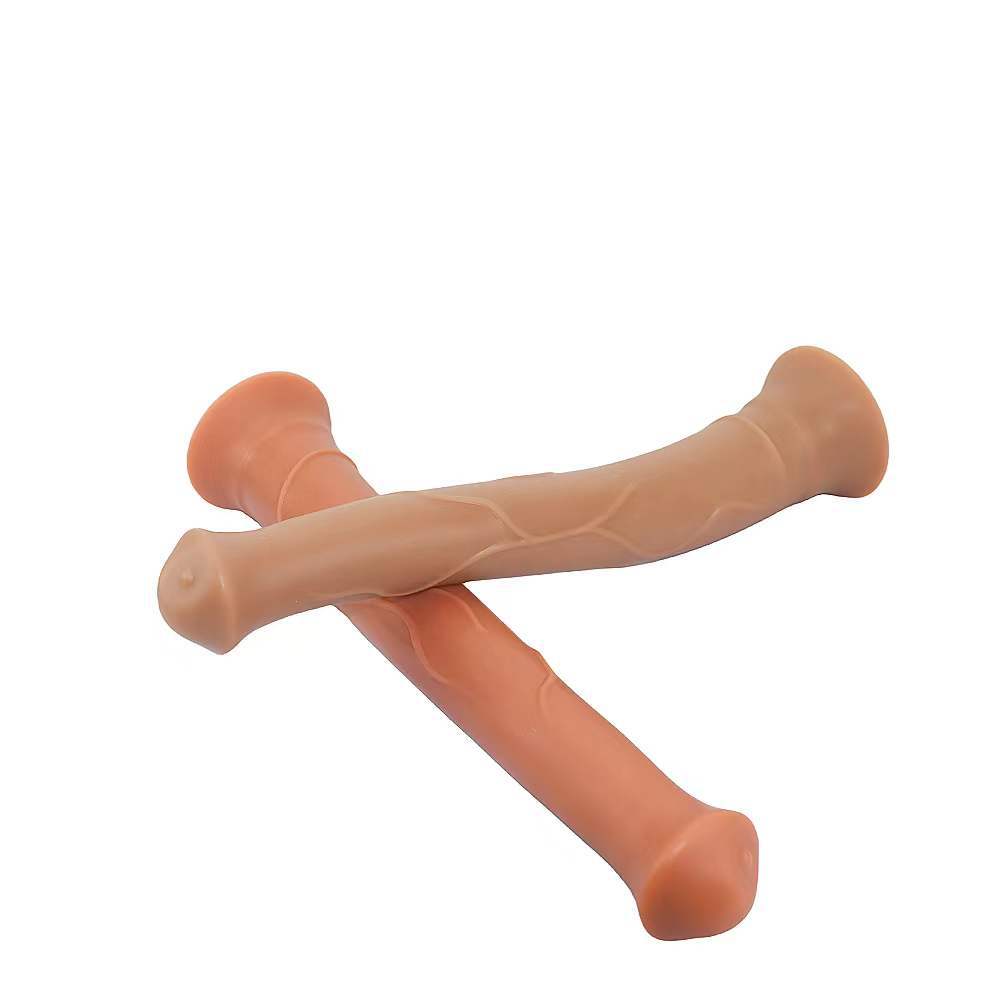 Double Layer Silicone Super Large Size Penis With Anal Plug Development In The Posterior Chamber