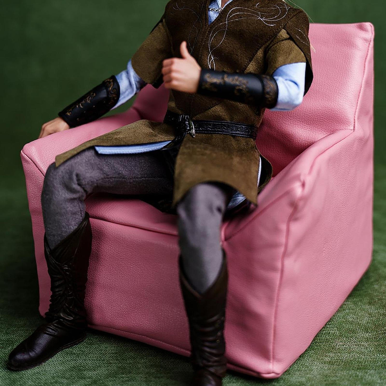 1/6 Scale Dollhouse Sofa Doll House Accessories Fine Workmanship Furniture розовый