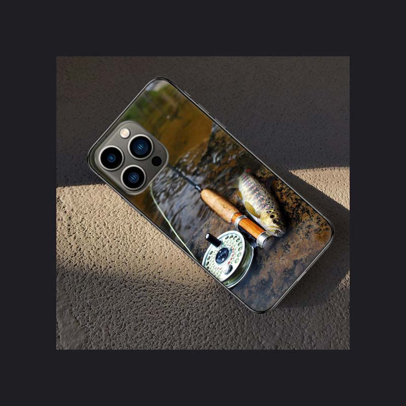 Brown Trout Fly Fishing Phone Case For Apple Iphone 16 15 Plus Soft 13 12 Mini Cover 11 14 Pro Max Capa X XS XR 8 7 Shell Coque