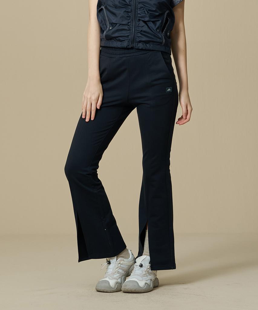BBC EARTH W Wrinkle Bootcut Pants_Black