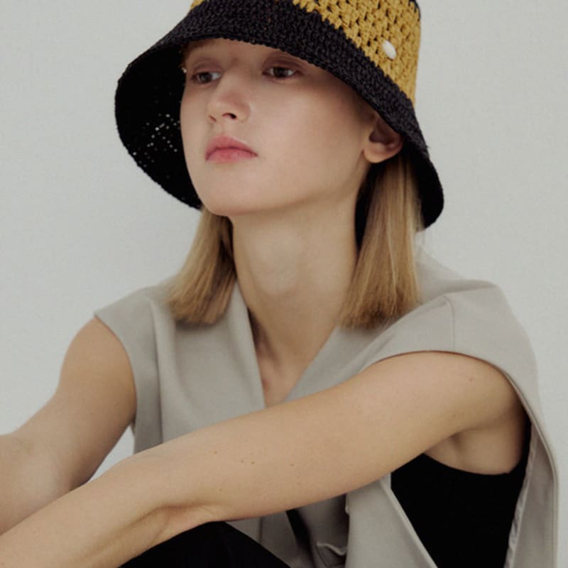 

Marchen Helison вязаная панама_2 цвета beige