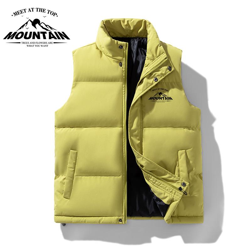 Winter Jacket Men Women Sleeveless Coat Casual Cotton Vest Autumn Winter Waistcoat Men Warm Streetwear XS