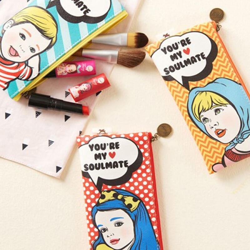 

PU Pop Art Pencil Case Pouch pink