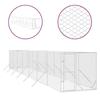 VidaXL Chenil d'extérieur pour chiens argenté 2x14x2 m acier galvanisé 3190454