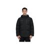 Anta Solid Color Warm Loose Fit Hooded Puffer Jacket Unisex Outerwear Black 172517901-4