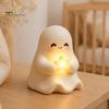 Festive Ghost Glow Lamp Halloween Cute Light Up Decoration, Small Statue Night Light, Gifts for Lovers Resin Table Decoration Indoor, Kitchen