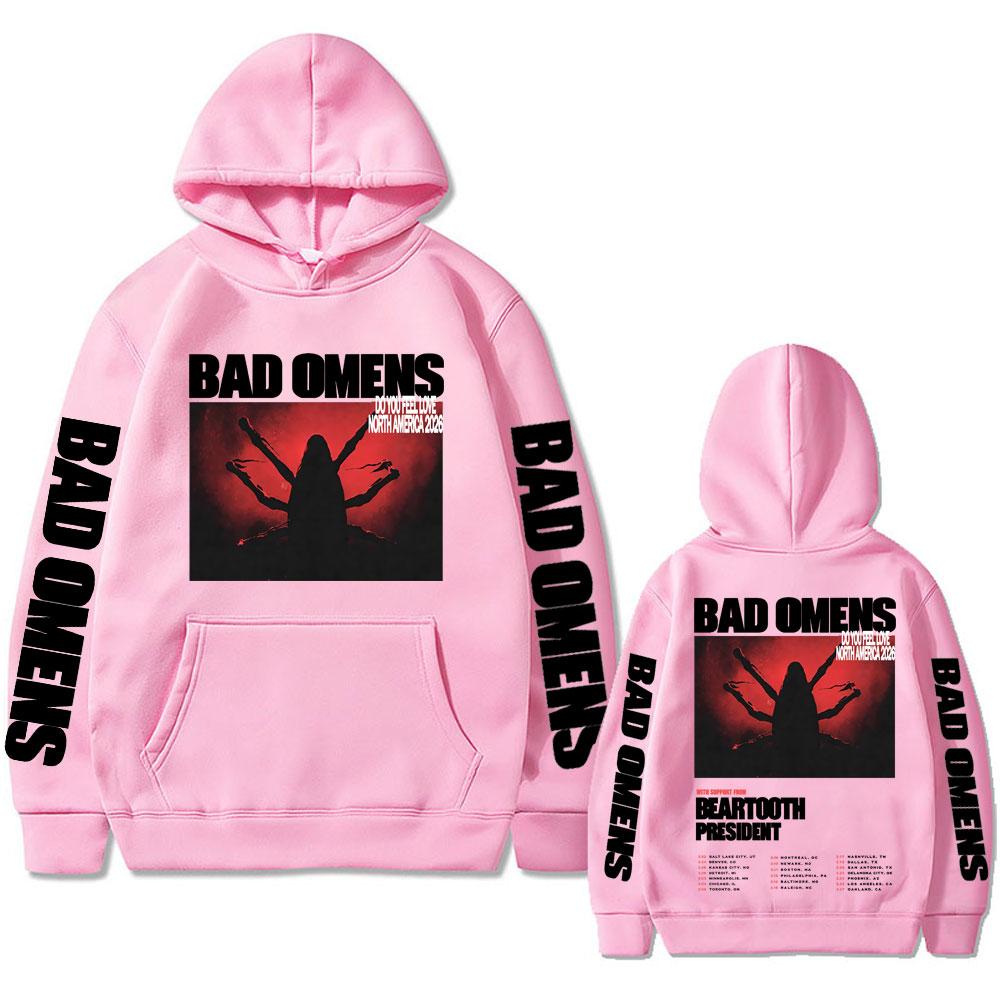 Rock Band Bad Omens Do You Feel Love Tour  Hoodie Men Women Vintage Oversized Sweatshirt Male Hip Hop Gothic Punk Streetwear