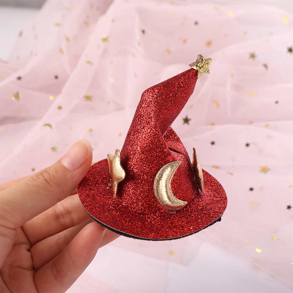 Süßer schräger Hut Haarspange Spange Haarschmuck für Haustiere zu Halloween Hexenhut Haarspangen für Damen