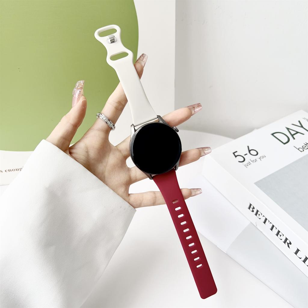 20 22mm Watch Strap for Samsung Galaxy Watch 6/5/4 40 44/Watch 5 Pro 45/Watch 6/4 Classic 43 47mm Soft Slim Silicone Band Correa