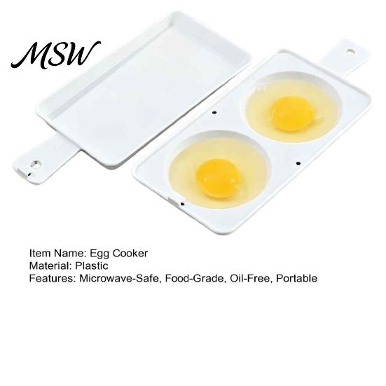 Fast Breakfast Appliance Microwave Egg Poacher, 2?Cavity Steamer Cooker with Lid & Handle, BPA Free Boiler Mold, Quick Kitchen Gadget for