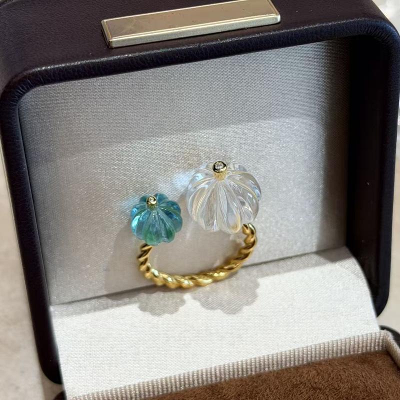 Trendy Fashion Pumpkin Open Rings For Women Dopamine Exquisite Design Daily Commuting Versatile Hand Decorations Jewelry