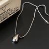 Minimalist Feng Shui Droplet Pendant Necklace for Women - Long Sleeve Winter Autumn Hoodie Sweater Chain - Casual and Versatile