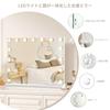 Euker Actress Tabletop with 10x Wall 3 Color Temperature Stepless Brightness USB Port Mirror, Mirror, Large, Light, Magnification, Mountable,