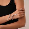 Neuer Eingang Schlangenförmiges Armreif-Ring-Set für Damen Übertrieben Metall Einzigartiges Design Armband Mode Schmuckset