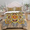 Bohemian Duvet Cover Set, Boho Bedding Set Bohemian Exotic Floral Comforter Quilt Cover for Boys Girls Teens Flowers Bedding Set