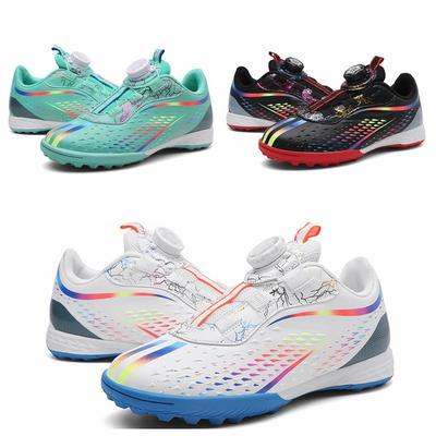 Rotating Button Children'S Football Shoes Boys And Girls Tf Broken Nail Training Sneakers