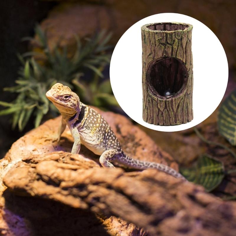 Fish Shelter Cave Tree for Reptiles Fish Tanks Aquarium Decorations Beautiful Appearance Artificial Hideouts Tree Tunnel