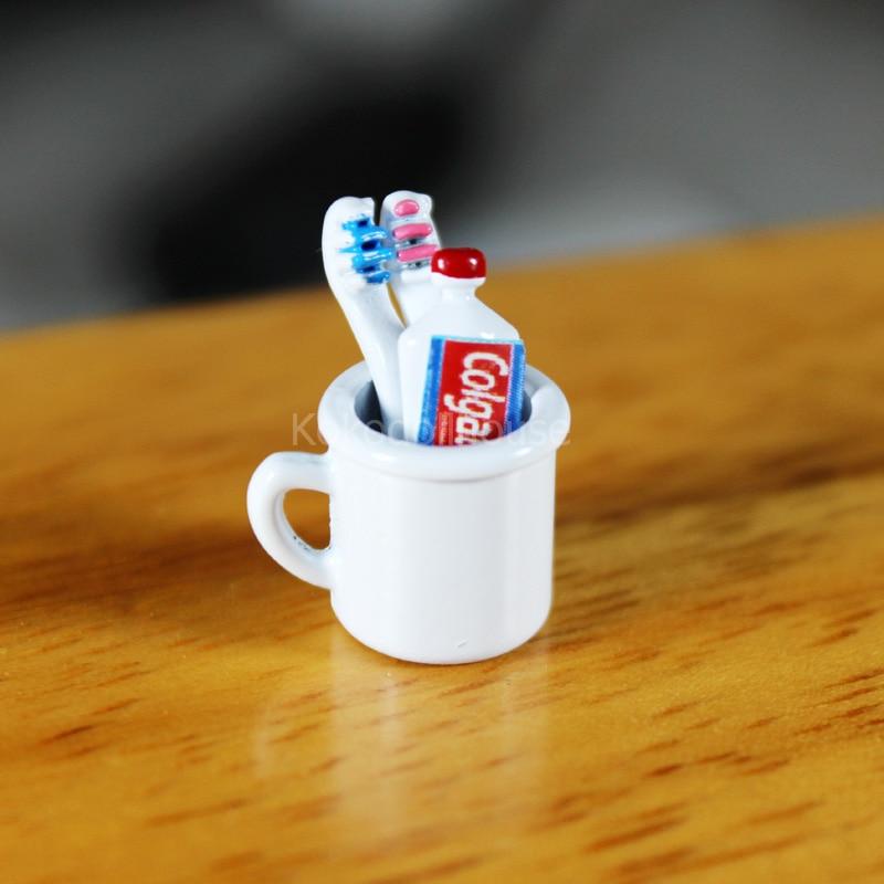 

1/6 1/12 кукольный домик, миниатюрная мини-чашка, зубная паста, зубная щетка для Ob11 Blyth S Pullip, кукольный дом, мебель, аксессуары, игрушки белый