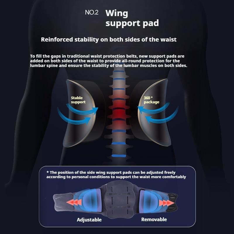 Lumbar Support Belt for Lower Back Pain Relif, Back Brace Waist Trainer Belt, Back Brace with Adjustable Drawcord Compression Pulley System